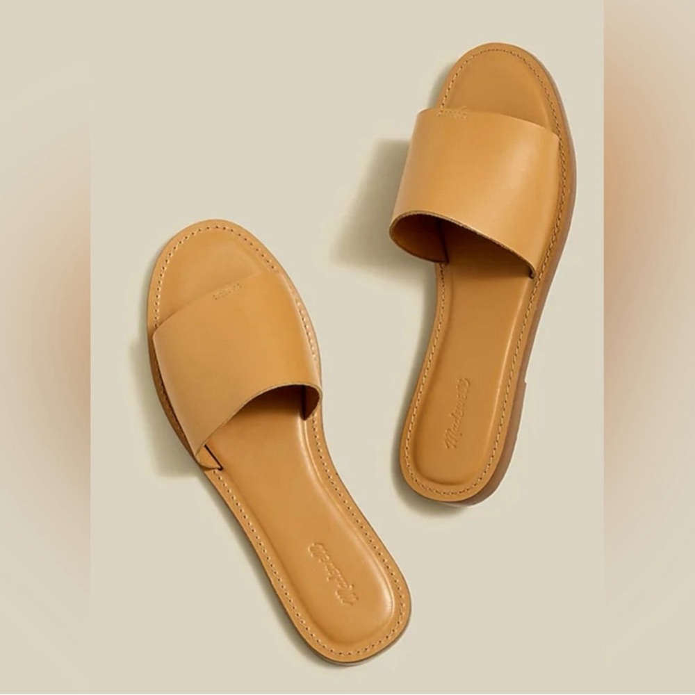 NWT Madewell Boardwalk Post Slide Sandals - genuine leather